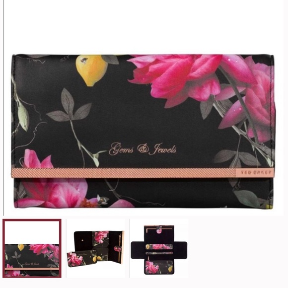 Ted Baker London Citrus Bloom Travel Jewelry Roll Holder - Picture 10 of 10